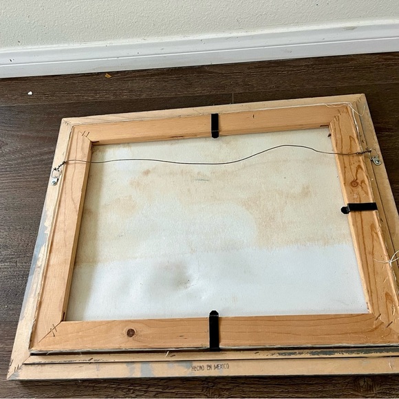 Vintage Framed Landscape Painting With Water mill 19/23 Inches - Picture 8 of 10